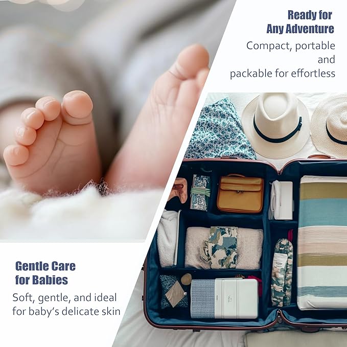 Ourmed Life Face Towels, Disposable Biodegradable Clean Facial Towels for Sensitive Skin, Lint- free Face Cloths for Makeup Remover, Skincare and Women Cleaning, Dry Wipes,100 Count Dot Texture