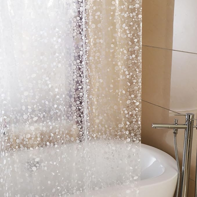 Myuilor Bathroom Shower Curtain Liner, 72x72 Inches PEVA 3G Shower Curtain Liner with a Set of Grommet Holes, Waterproof Thin Plastic Liners