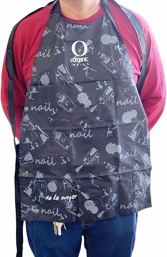 Organic Nails MANDIL Negro Black Apron Permeable Linen