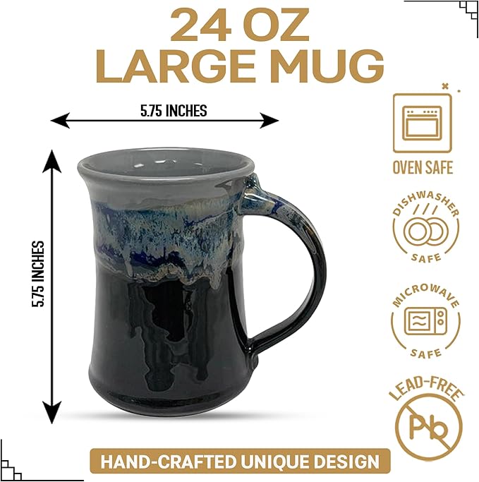 Clay in Motion Large Mug (Stormy Night)