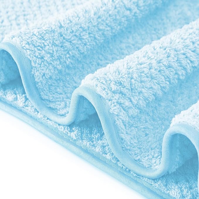 MaopaoBeauty 2 Pack Oversized Bath Towel Set 35in x 70in Bath Sheets for Shower Pool Beach Bathroom Super Absorbent Soft Quick Dry Blue Towels(2PCS Blue)