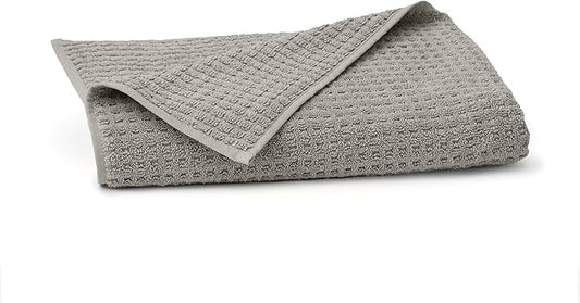 BOLL & BRANCH Turkish Waffle Bath Towel - Pewter - 100% Organic Turkish Cotton - Lightweight Soft Absorbent Quick Dry Luxury Spa Bath Towel with Waffle Weave Texture - Premium Feel