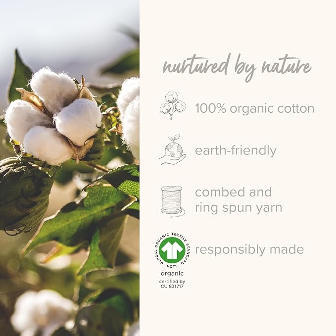 Burt's Bees Baby Organic Cotton Fitted Crib Sheet, Breathable Baby Bedding, Infant and Toddler Bed Sheet for Boys and Girls