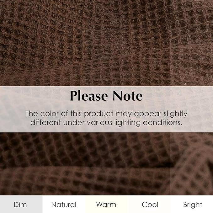 Salt Earth GOTS Certified 100% Organic Cotton Throw Blanket, 90"x90" Waffle Blankets & Throws for Bed, Throw Blanket for Couch, Cozy Christmas Blankets and Throws for Christmas Gifts (Potting Soil)