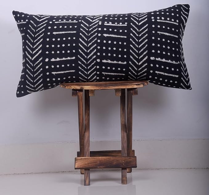 Trade Star Designer Pillow Case for Bedroom 100% Cotton Pillow Cover Indian Lumbar Modern Boho Pillow Case Spring Fall Decor Cushion Cover with Zipper Handcrafted Home Office 12x24 Inches