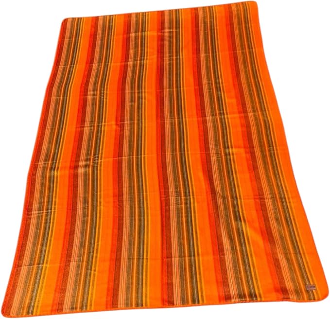 Alpaca Wool Throw Blanket, Orange, 65" x 48" | Ultra-Soft, Warm & Breathable, Hypoallergenic, Non-Itchy, Lightweight