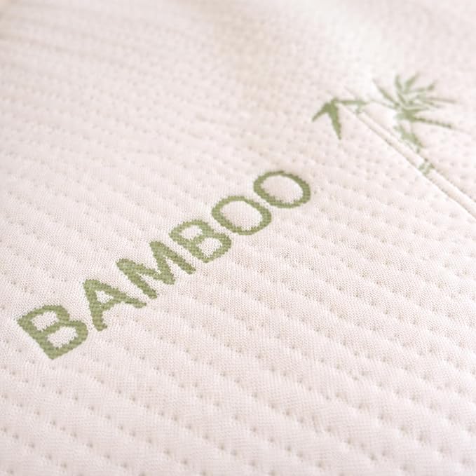 ORGANIC TEXTILES 100% Handmade Organic Shredded Latex Bed Pillow with Viscose Derived Bamboo Cover - (Standard, Pack of 2)