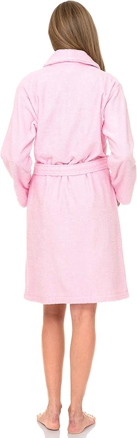 TowelSelections Women’s Robe, 100% Cotton Short Terry Shawl Bathrobe