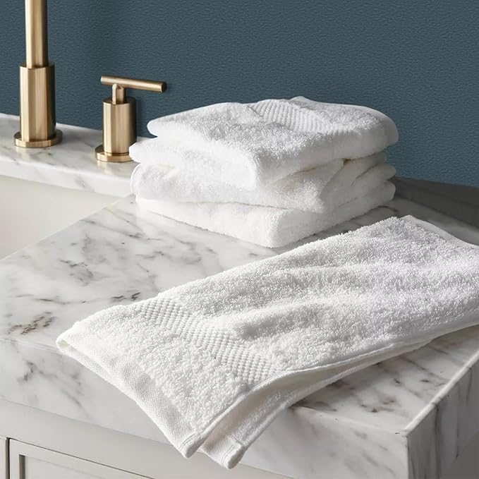 100% Organic Cotton Towels 650 GSM Plush Feather Touch Quick Dry Wash Cloth, Pack of 24 GOTS Certified, Oeko-Tex Green Certified, Organic Cotton Wash Cloth, 13"X13"