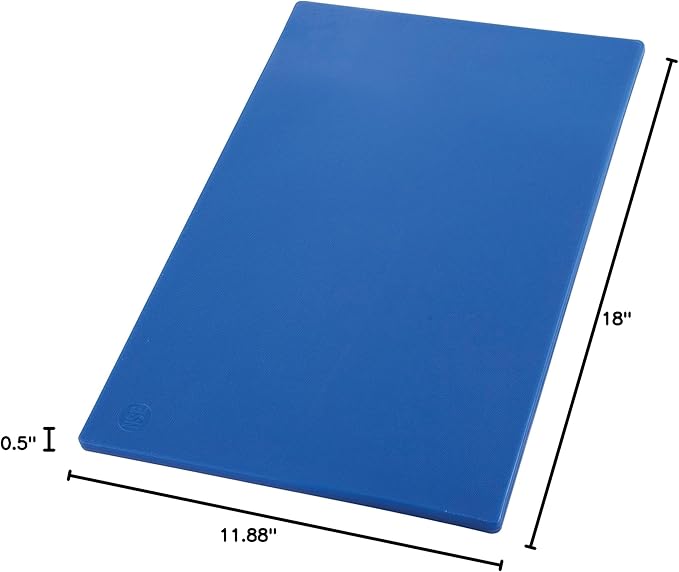 Winco Cutting Board, 12 x 18 x 1/2-Inch, Blue