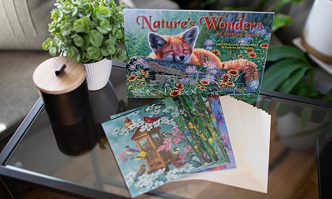 Leanin' Tree, Nature's Wonders, Greeting Cards Assortment Box, Assorted Cards with Envelopes, All Occasion, 20 Cards, 22 Envelopes