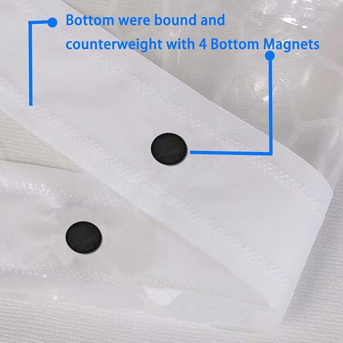 3D PEVA Shower Curtain Liner Water Cube Waterproof Shower LinerShower Curtain Liner PEVA 71" x 74"No Hook Bathroom Shower Curtain