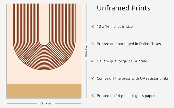 Y2K BOO Continuous Line Face UNFRAMED Wall Art Abstract Portrait Organic Shapes Earth Tones Terracotta Mid Century Modern 12x16 Inch Heavyweight Paper Studio Decor