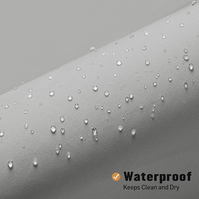 MitoVilla Small Stall Shower Curtain Liner, 36 x 72 Inches Fabric Stall Shower Curtain Liner, Washable & Water Repellent, Hotel Quality, Grey