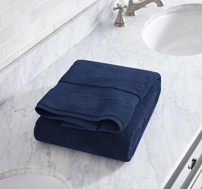 100% Organic Cotton Towels 650 GSM Plush Feather Touch Quick Dry Bath Towel, Pack of 12 GOTS Certified, Oeko-Tex Green Certified, Organic Cotton Bath Towel, 30"X58"