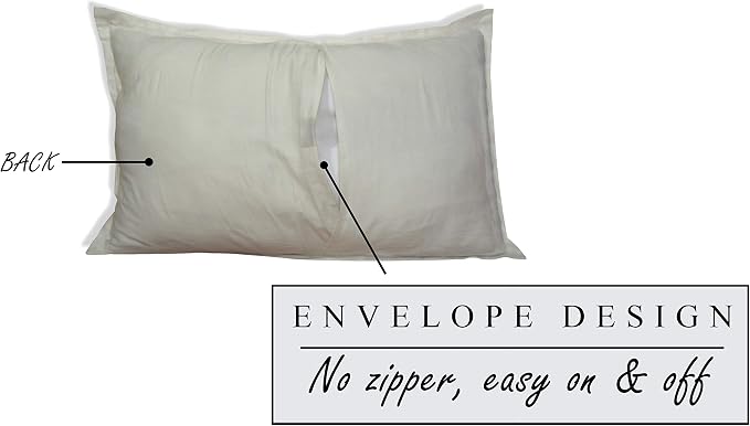 A1HC Gracia Reversible Print Organic Cotton Pillowcase (Set of 2) | GOTS Certified Organic Cotton Pillowcase |Wrinkle Resistant| Long Staple Cotton| 21" x 30"