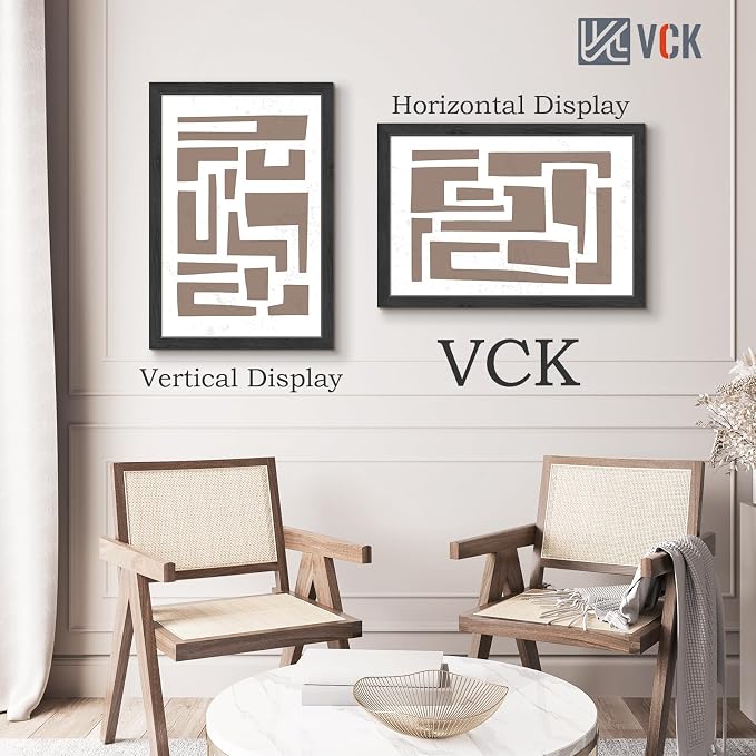 VCK 16x24 Poster Frame Solid Wood black 3 Pack Picture Frames 24 x 16 Inches with Wall Mounting Hanging