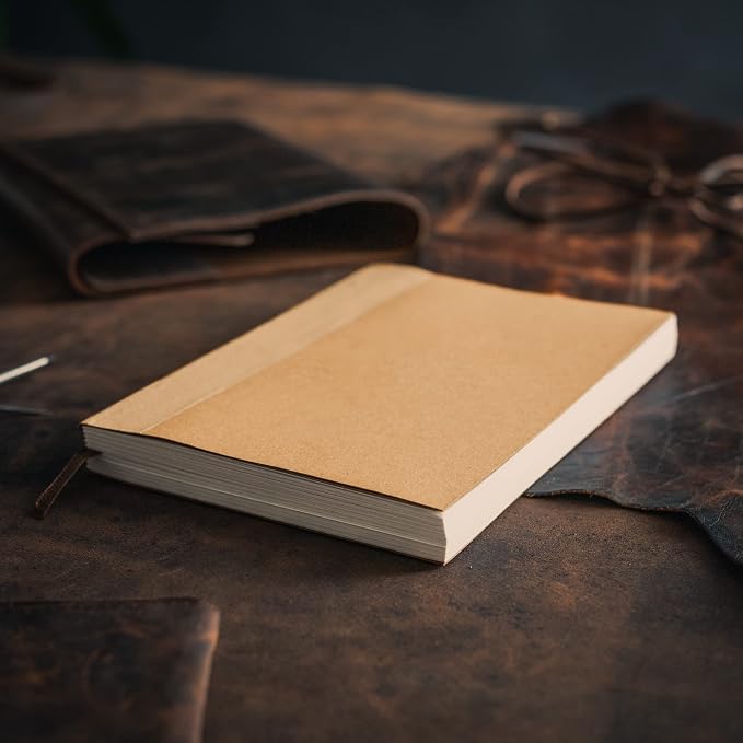 moonster A5 Refill Paper Lined, 320 Pages – A5 Paper Inserts (8.3x5.9 in) for Refillable Leather Notebooks – 70gsm Smooth Writing Journal Refill Page with Bookmark