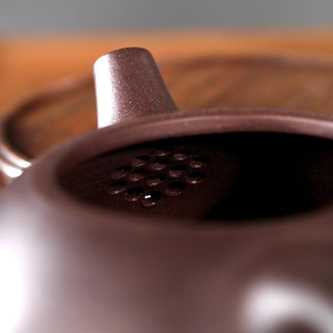 Fine Zisha Teapot Series,Chinese Genuine Handmade Yixing Purple Clay Tea Pot 10.8 Oz,Infuse Brew Kungfu Tea Maker -Shipiao Teapot