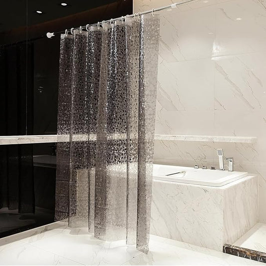 Shower Curtain Liner, Waterproof EVA 3D Shower Curtains with Duty Heavy Bottom Magnets and Rust Proof Grommets, Weighted Shower Liner for Shower Stall, Bathtubs