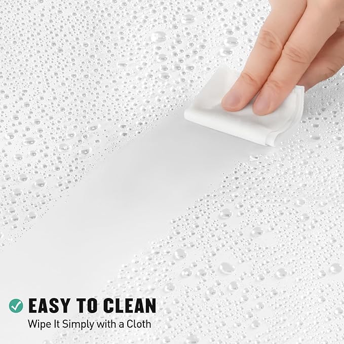 MitoVilla Extra Long Shower Curtain Liner 72 X 84, Simple White 84 inch XL Shower Curtain Liner for Neutral Bathroom, PEVA Heavy Duty Waterproof Bathroom Shower Liner