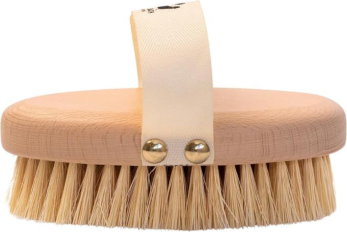 Eco Bath London Natural Sisal Massage Hand Brush - Dry Brushing Body Brush for Exfoliation and Improved Circulation, Natural Bristle Body Scrubber