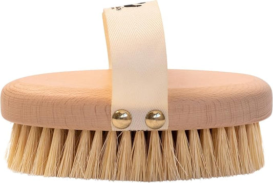 Eco Bath London Natural Sisal Massage Hand Brush - Dry Brushing Body Brush for Exfoliation and Improved Circulation, Natural Bristle Body Scrubber