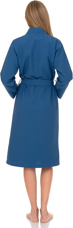TowelSelections Womens Waffle Robe Kimono Spa Bathrobe Soft Shower Bath Robe for Women XS to XXL