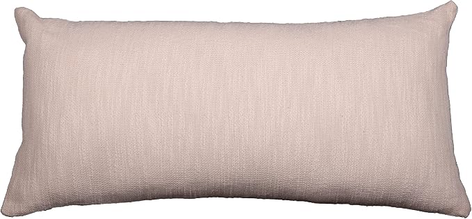Trade Star Throw Pillow Cover Oblong Pillow Cases 100% Cotton Solid Pillow Cases Handloomed Decorative Pillow Covers Authentic Indian Ethnic Shams for Bed Decor (Ivory Solid, 12x24 Inches)