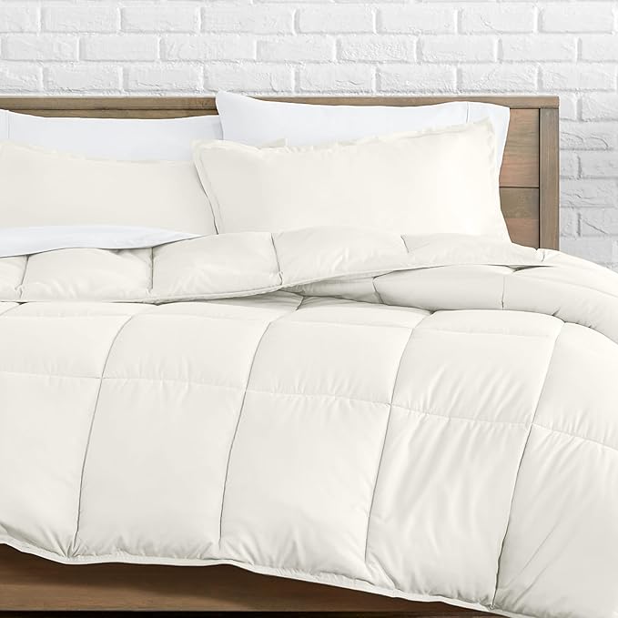 Bare Home Comforter Set - Oversized King Size - Ultra-Soft - Goose Down Alternative - Premium 1800 Series - All Season Warmth (Oversized King, Cream)