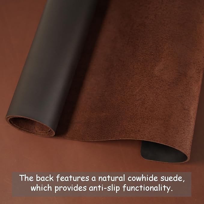 Desk Pad-Premium Full Grain Genuine Leather-Handmade with Cowhide Crazy Horse Leather-31.5x15.8in (Vintage Black)