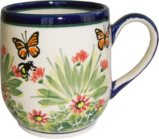 Polish Pottery Coffee or Tea 10 oz Mug - "Eva's Collection" Spring
