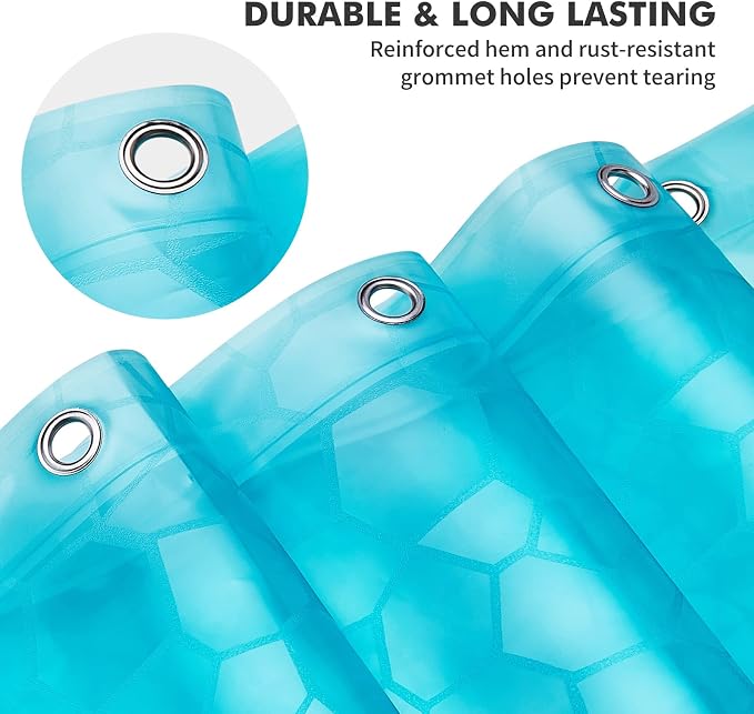 Bostofy Shower Curtain Liner,Waterproof Heavyweight 8g EVA Shower Liner with 3 Magnets and 12 Rustproof Metal Grommets, 72" W x 84" L