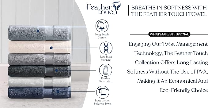 Organic Cotton Luxuriously Plush Hand Towel Pack of 2 | GOTS & OEKO-TEX Certified | Premium Hotel Quality Towels | Feather Touch Technology|650 GSM Long Staple|Soft, Quick Dry & Ultra-Absorbent