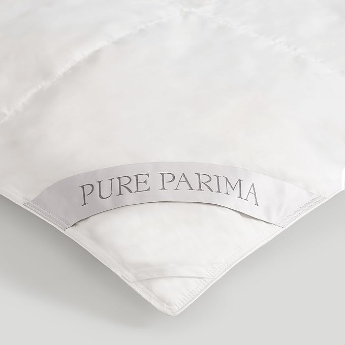 Pure Parima Recycled Down Alternative Comforter Duvet Insert, 100% Cotton Sateen Shell, Filled with Premium Recycled Polyester, All Season Duvet, Down Alternative Bedding (Full/Queen)