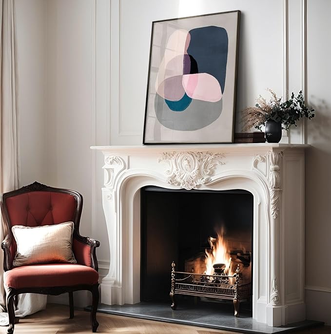 Monem Art Pastel Abstract Color Block Painting Print - Scandinavian Minimalist Art Poster - Wall Decor for Living Room, Bedroom or Office - 18x24 Unframed Wall Art by Mareike Bohmer