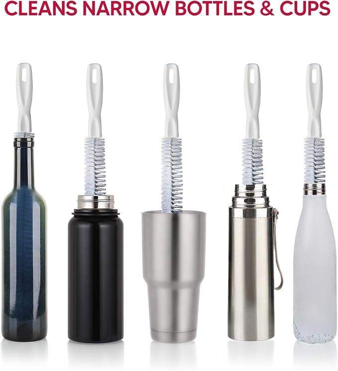 HIC Kitchen Tea Kettle Cleaning Brush for Spouts, Set of 2