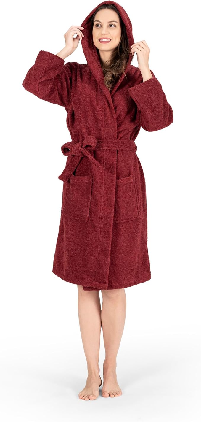 Nine West Women's Hooded Terry Bathrobe
