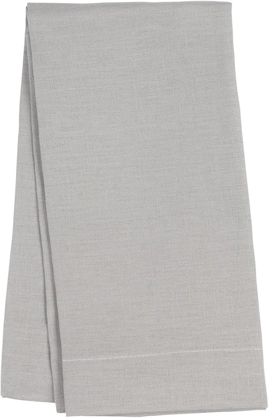 Huddleson Silver Grey Linen Napkin 20x20 (Set of Four) Luxury Italian Linen Napkin Sewn in US