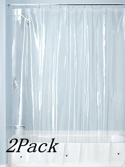 Ghooss PEVA 4G Shower Curtain Liner (Pack of 2),Bathroom Liner,72 Inch by 72 Inch - Clear
