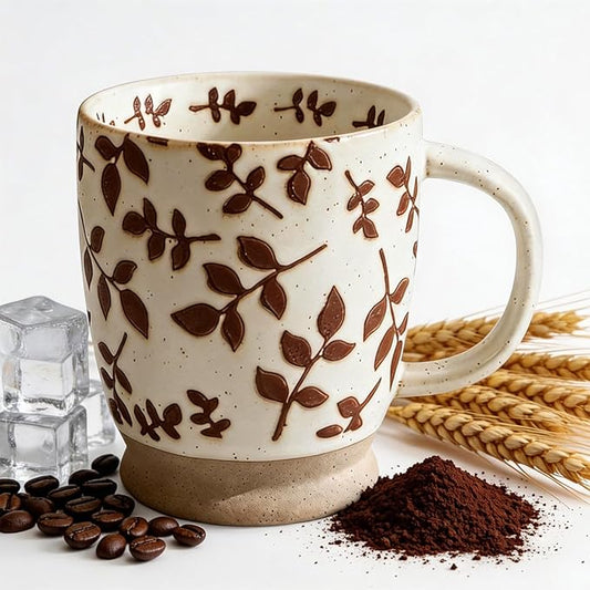18 oz Coffee Mug Gift for Women Mom Her - Rustic Handmade Coffee Cup, Microwave & Dishwasher Safe Large Mug for Latte, Cocoa, Tea, Milk, Milkshake - Home Office Essential