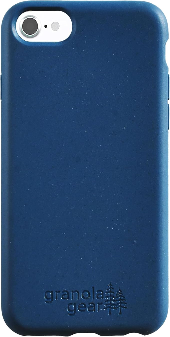Eco by GranolaGear - Eco-Friendly Phone Case for iPhone 6/6s/7/8/SE - Biodegradable, Compostable, Plastic-Free, Made from Plants - Pacific Blue