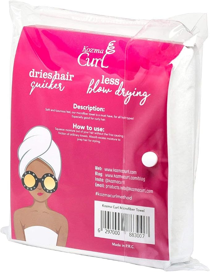 Microfiber Hair Towel Large | 20 x 37 Inches | Anti-Frizz Microfiber Towel for Curly Hair | Super Soft Absorbent Hair Wrap Turban | Fast Drying Gentle Alternative to Cotton