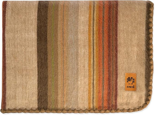 ALPAKITAS Alpaca Wool Blanket - Twin Size Bed Blanket - Alpaca Throw Blanket - Best Gift & Warm Blanket, Lightweight, Couch Blanket or Camp - Outdoor Blanket - 75 x 38 Inches (Brown)