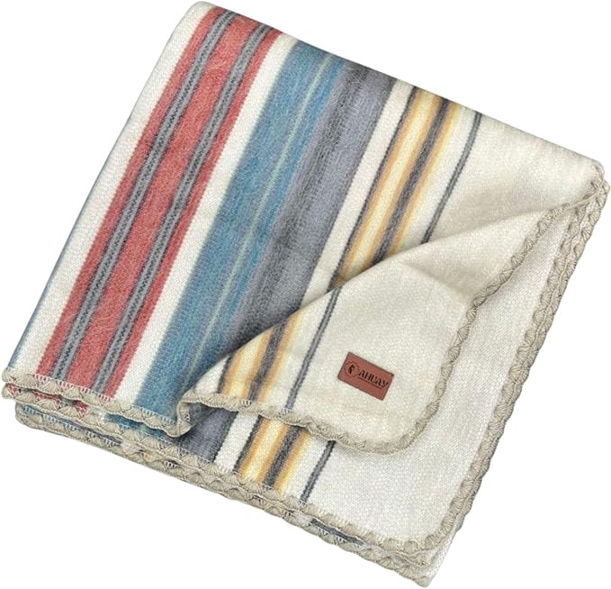 Alpaca Wool Throw Blanket, Queen (95" x 65") | Cozy, Ultra-Soft, Naturally Warm, Lightweight & Breathable, Non-Itchy
