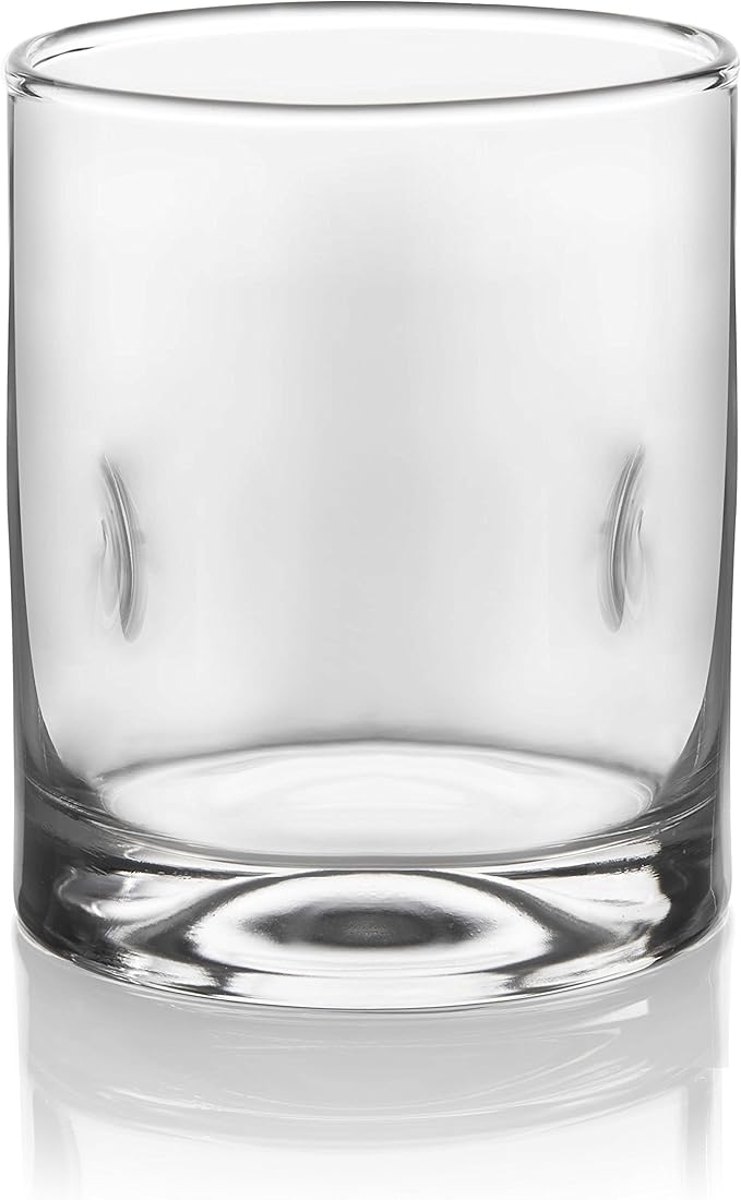 Libbey Impressions 16-Piece Tumbler and Rocks Clear Drinking Glasses, 8 16.7oz & 8 12oz Double Old-Fashioned Glass Drinking Cups Set