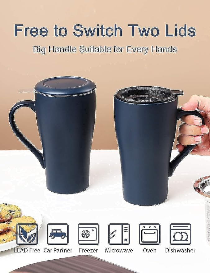 Tea Cup set, Matte Ceramic Coffee Mug, Both Hot & Cold Beverage Tea Mug, suitable for Dishwasher & Microwave & Oven
