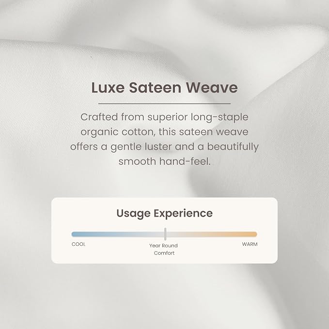 BIOWEAVES 100% Organic Cotton 1 King Size Fitted Sheet Only | 300 Thread Count Sateen Weave GOTS Certified with Deep Pocket - White
