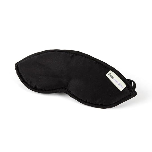 Dream Essentials Natura Organic Cotton Sleep Mask | Midnight Black | Eye Mask for Sleeping, Light Blocking Soft Sleep Eye Cover with Eco Wool Padding | Made in USA Travel Accessories