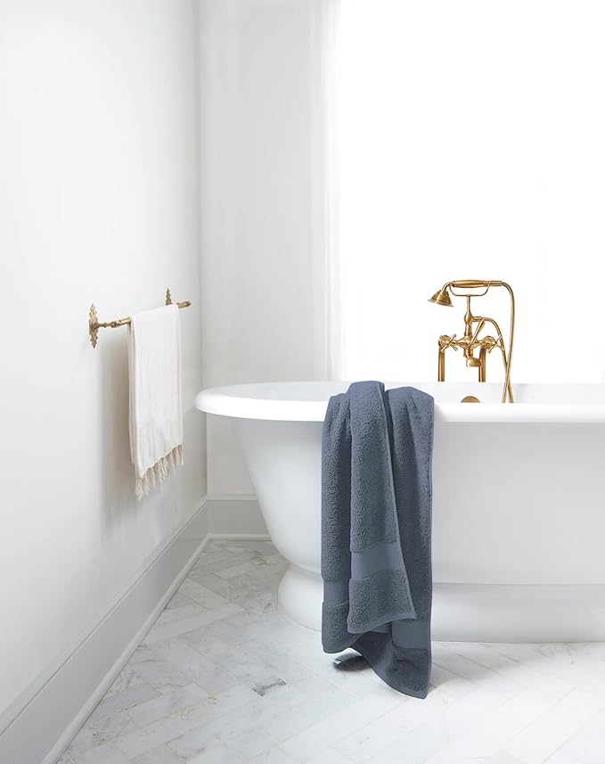 Organic Cotton Luxuriously Plush Bath Sheet Pack of 4 | GOTS & OEKO-TEX Certified | Premium Hotel Quality Towels | Feather Touch Technology|650 GSM Long Staple|Soft, Quick Dry & Ultra-Absorbent